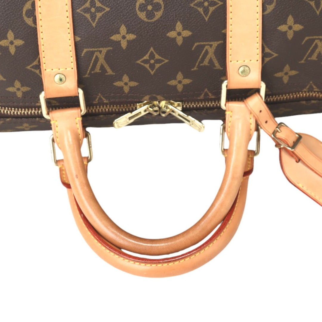 LOUIS VUITTON Boston Duffel bag M41416 Monogram canvas Brown Travel bag Monogram Keepall �Ebandouliere 50 Women(Unisex) Used Authentic