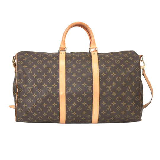 LOUIS VUITTON Boston Duffel bag M41416 Monogram canvas Brown Travel bag Monogram Keepall �Ebandouliere 50 Women(Unisex) Used Authentic