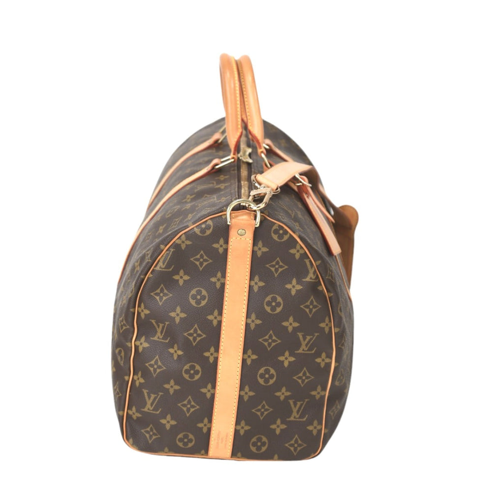 LOUIS VUITTON Boston Duffel bag M41416 Monogram canvas Brown Travel bag Monogram Keepall �Ebandouliere 50 Women(Unisex) Used Authentic