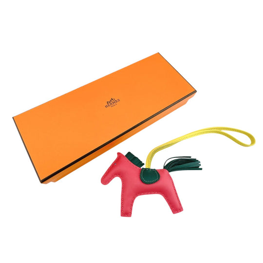 HERMES key ring lambskin pink Bag charm Anyo Miro Rodeo MM unisex(Unisex) Used Authentic