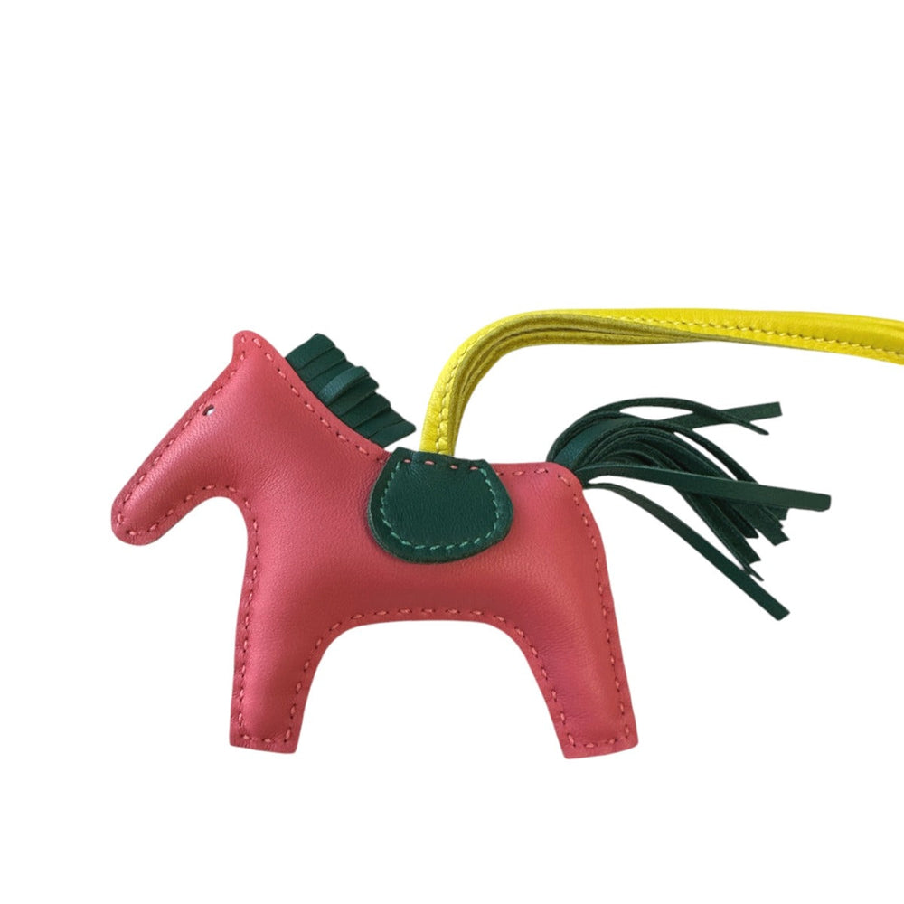 HERMES key ring lambskin pink Bag charm Anyo Miro Rodeo MM unisex(Unisex) Used Authentic