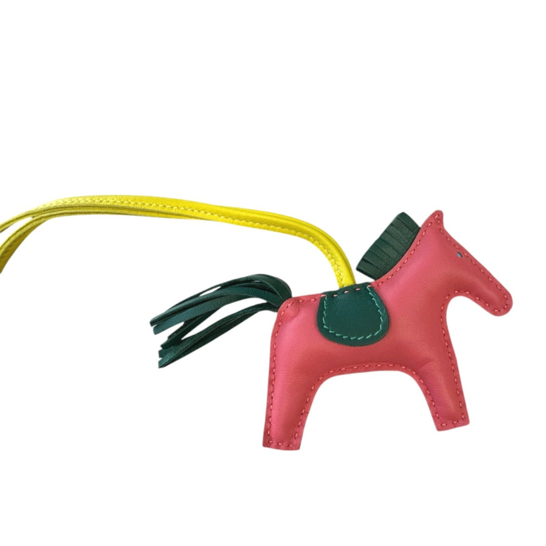 HERMES key ring lambskin pink Bag charm Anyo Miro Rodeo MM unisex(Unisex) Used Authentic