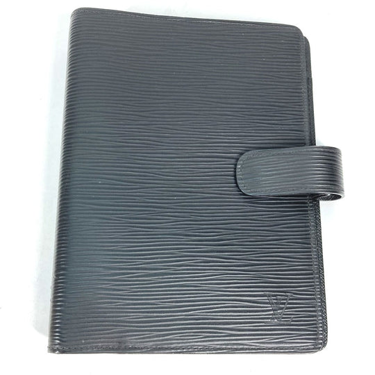 LOUIS VUITTON Notebook cover R20042 Epi Leather black Epi Agenda MM mens Used Authentic