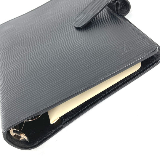 LOUIS VUITTON Notebook cover R20042 Epi Leather black Epi Agenda MM mens Used Authentic