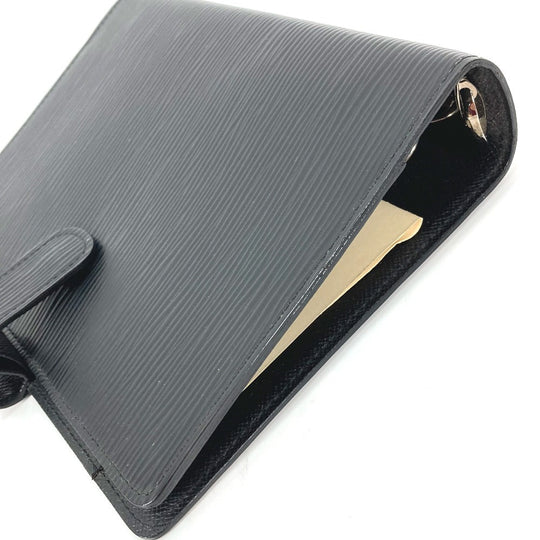 LOUIS VUITTON Notebook cover R20042 Epi Leather black Epi Agenda MM mens Used Authentic