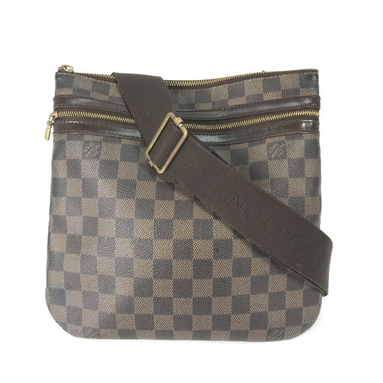 LOUIS VUITTON Shoulder Bag N51111 Damier canvas Brown Damier Pochette Bosphore Women Used Authentic