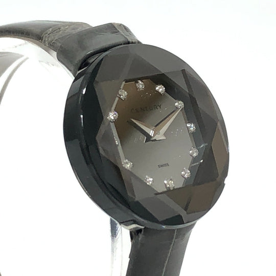 CENTURY Watches Quartz Stainless Steel gray 12P Diamond Time Gem gray dial Women Used Authentic
