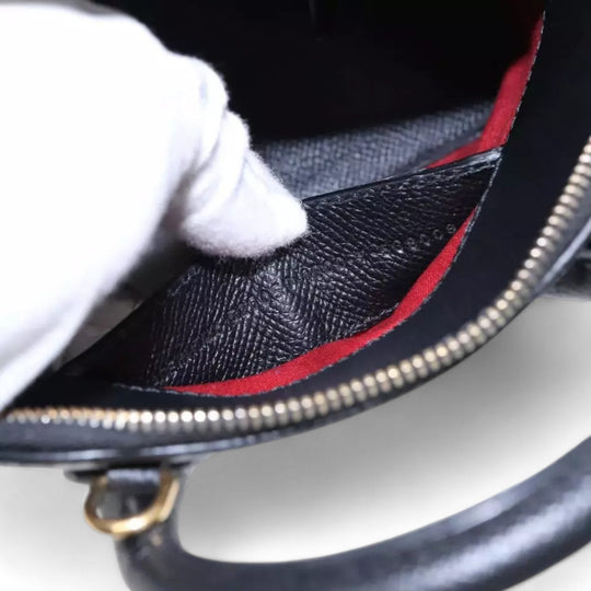 Balenciaga Ville Small Handbag Leather 2way Black Gold Women's Bag with Strap
