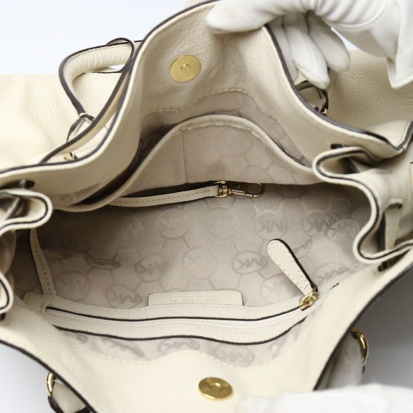 MICHAEL KORS Handbag Calfskin white 2WAY Shoulder Bag leather Women Used Authentic