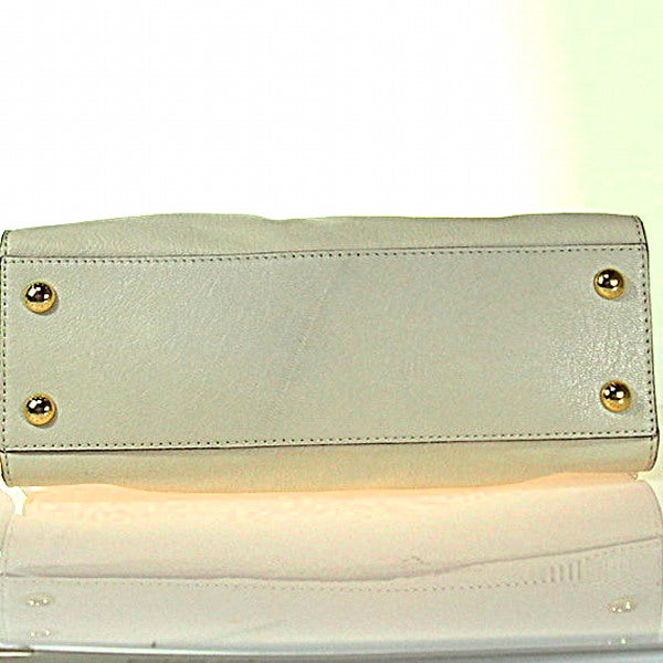 MICHAEL KORS Handbag Calfskin white 2WAY Shoulder Bag leather Women Used Authentic