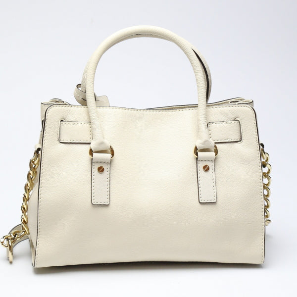 MICHAEL KORS Handbag Calfskin white 2WAY Shoulder Bag leather Women Used Authentic