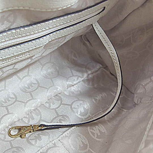 MICHAEL KORS Handbag Calfskin white 2WAY Shoulder Bag leather Women Used Authentic