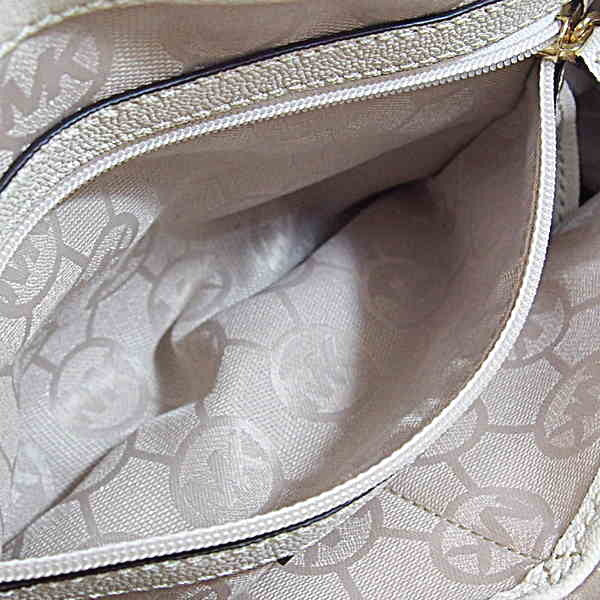 MICHAEL KORS Handbag Calfskin white 2WAY Shoulder Bag leather Women Used Authentic