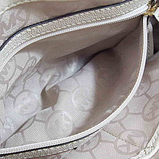 MICHAEL KORS Handbag Calfskin white 2WAY Shoulder Bag leather Women Used Authentic