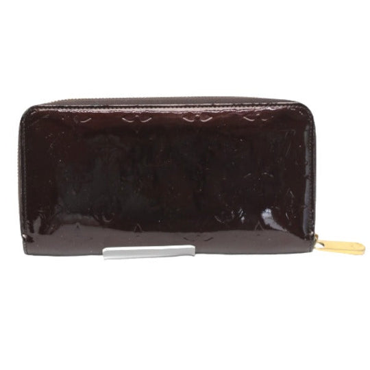 LOUIS VUITTON Long Wallet Purse M93522 Monogram Vernis Amarrant Zip Around Monogram Vernis Zippy wallet Women Used Authentic