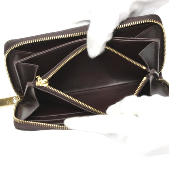 LOUIS VUITTON Long Wallet Purse M93522 Monogram Vernis Amarrant Zip Around Monogram Vernis Zippy wallet Women Used Authentic