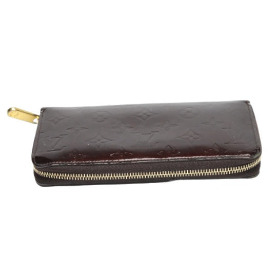 LOUIS VUITTON Long Wallet Purse M93522 Monogram Vernis Amarrant Zip Around Monogram Vernis Zippy wallet Women Used Authentic