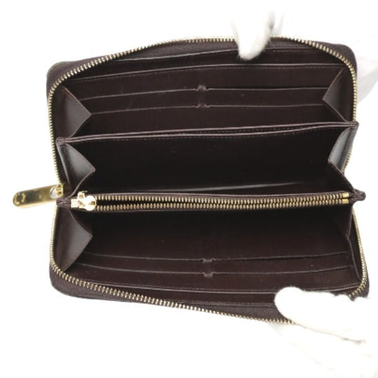 LOUIS VUITTON Long Wallet Purse M93522 Monogram Vernis Amarrant Zip Around Monogram Vernis Zippy wallet Women Used Authentic