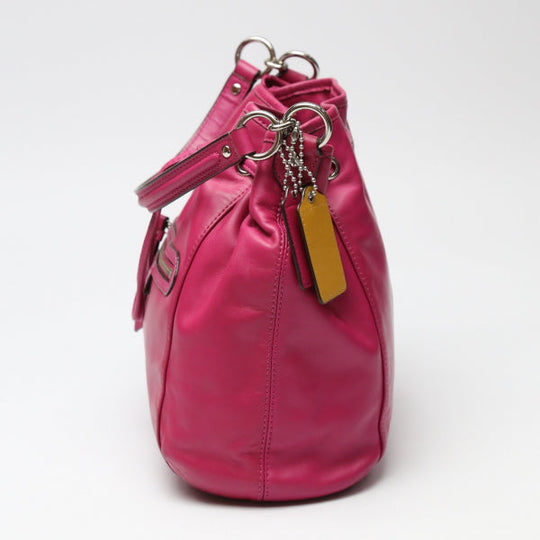 COACH Shoulder Bag F25661 leather pink purse Calfskin 2WAY Women Used Authentic