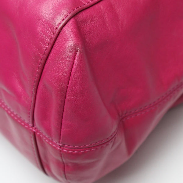 COACH Shoulder Bag F25661 leather pink purse Calfskin 2WAY Women Used Authentic