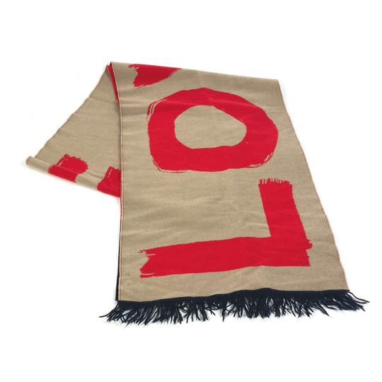 BURBERRY Scarf 8037534 Wool, Silk Brown fringe scarf Women Used Authentic