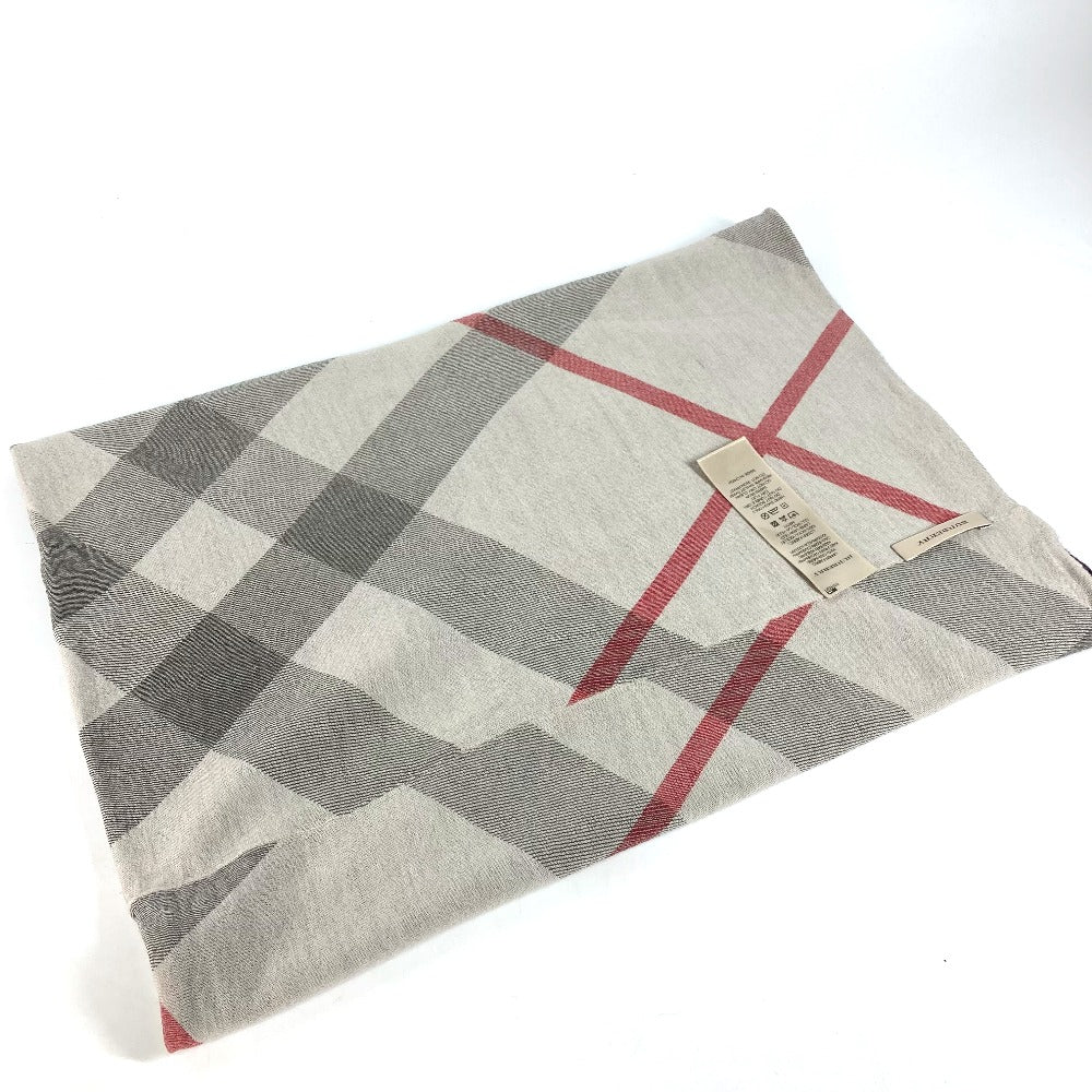 BURBERRY Scarf wool purple check Snood Women Used Authentic