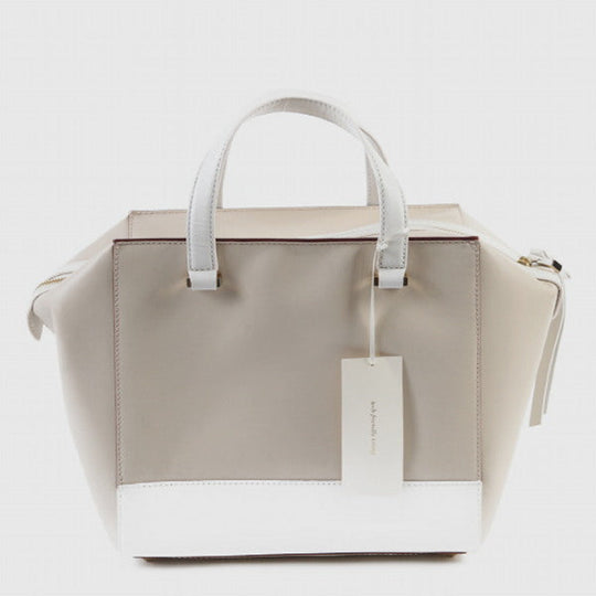 Kate Spade Handbag leather Beige x white Unused item Women Used Authentic