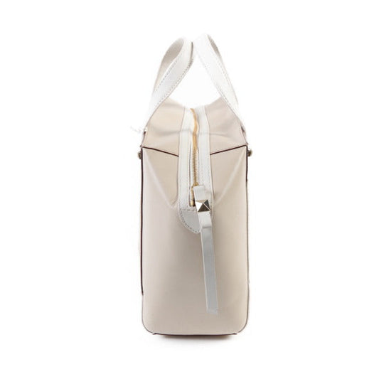 Kate Spade Handbag leather Beige x white Unused item Women Used Authentic