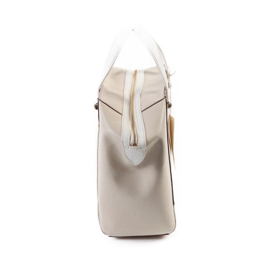 Kate Spade Handbag leather Beige x white Unused item Women Used Authentic