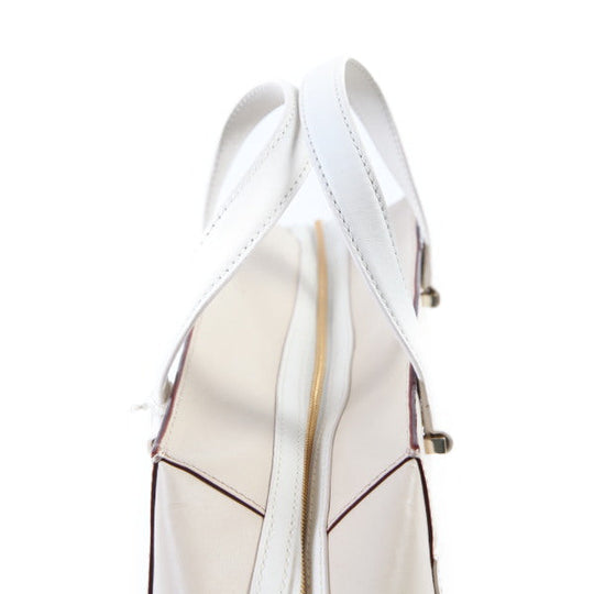 Kate Spade Handbag leather Beige x white Unused item Women Used Authentic