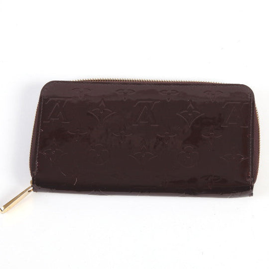 LOUIS VUITTON Long Wallet Purse M93522 Monogram Vernis Amarrant Zip Around Vernis Zippy wallet Women Used Authentic