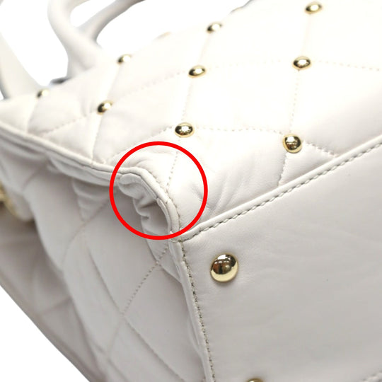 MICHAEL KORS Handbag Calfskin white 2WAYShoulder Bag Women Used Authentic