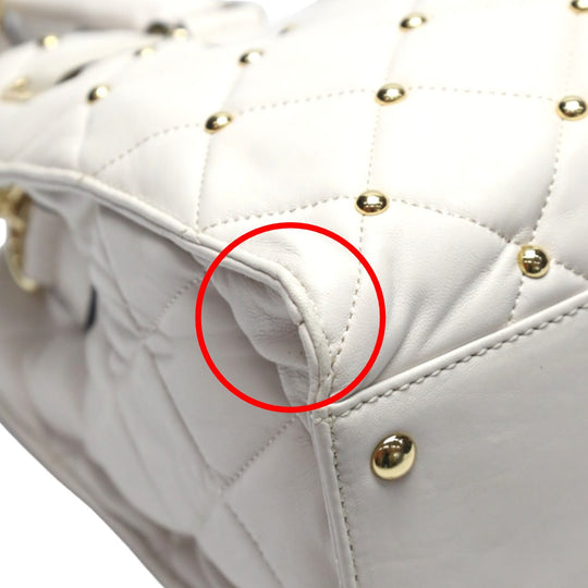 MICHAEL KORS Handbag Calfskin white 2WAYShoulder Bag Women Used Authentic