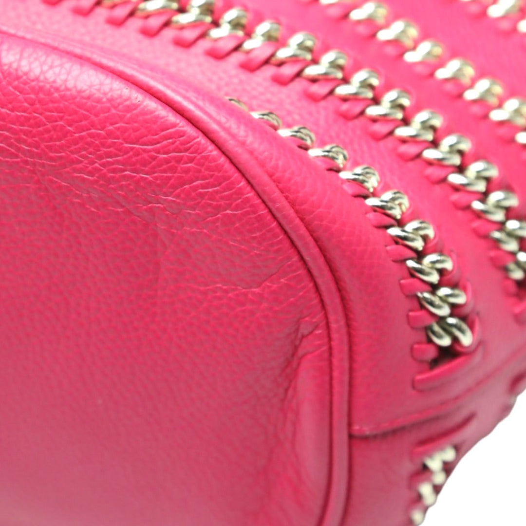 COACH Shoulder Bag leather pink Diagonal crossing Calfskin Women Used Authentic