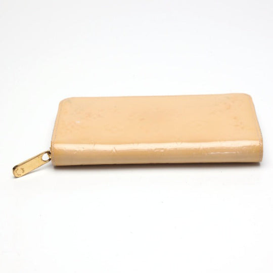 LOUIS VUITTON Long Wallet Purse M90076 Monogram Vernis Rose Angelique Zip Around Vernis Zippy wallet Women Used Authentic