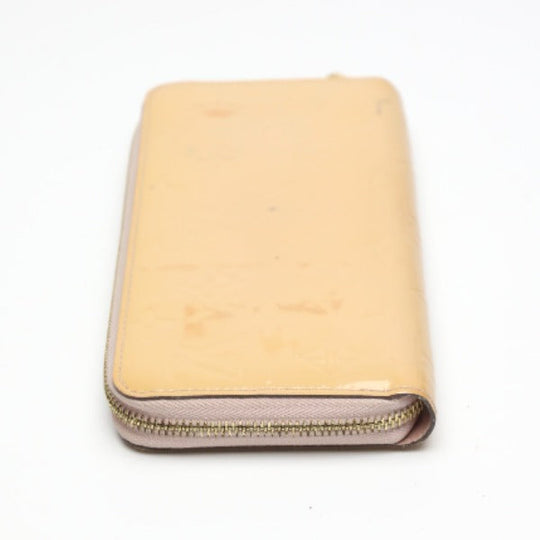 LOUIS VUITTON Long Wallet Purse M90076 Monogram Vernis Rose Angelique Zip Around Vernis Zippy wallet Women Used Authentic