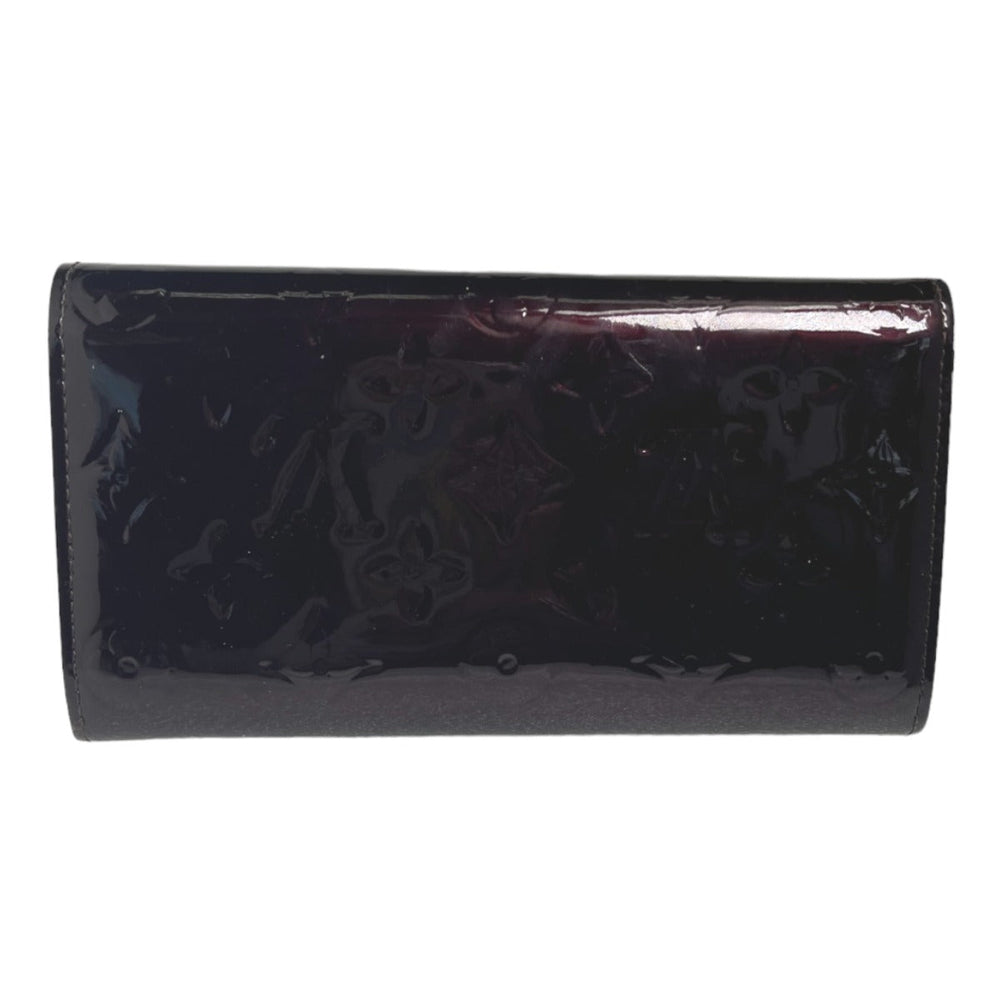 LOUIS VUITTON Long Wallet Purse M93524 Monogram Vernis Amarrant Portefeuille Sarah Vernis With 2-fold zipper Women Used Authentic