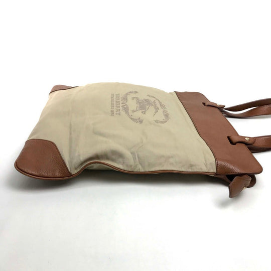 BURBERRY Tote Bag Canvas / leather beige Bag Women(Unisex) Used Authentic
