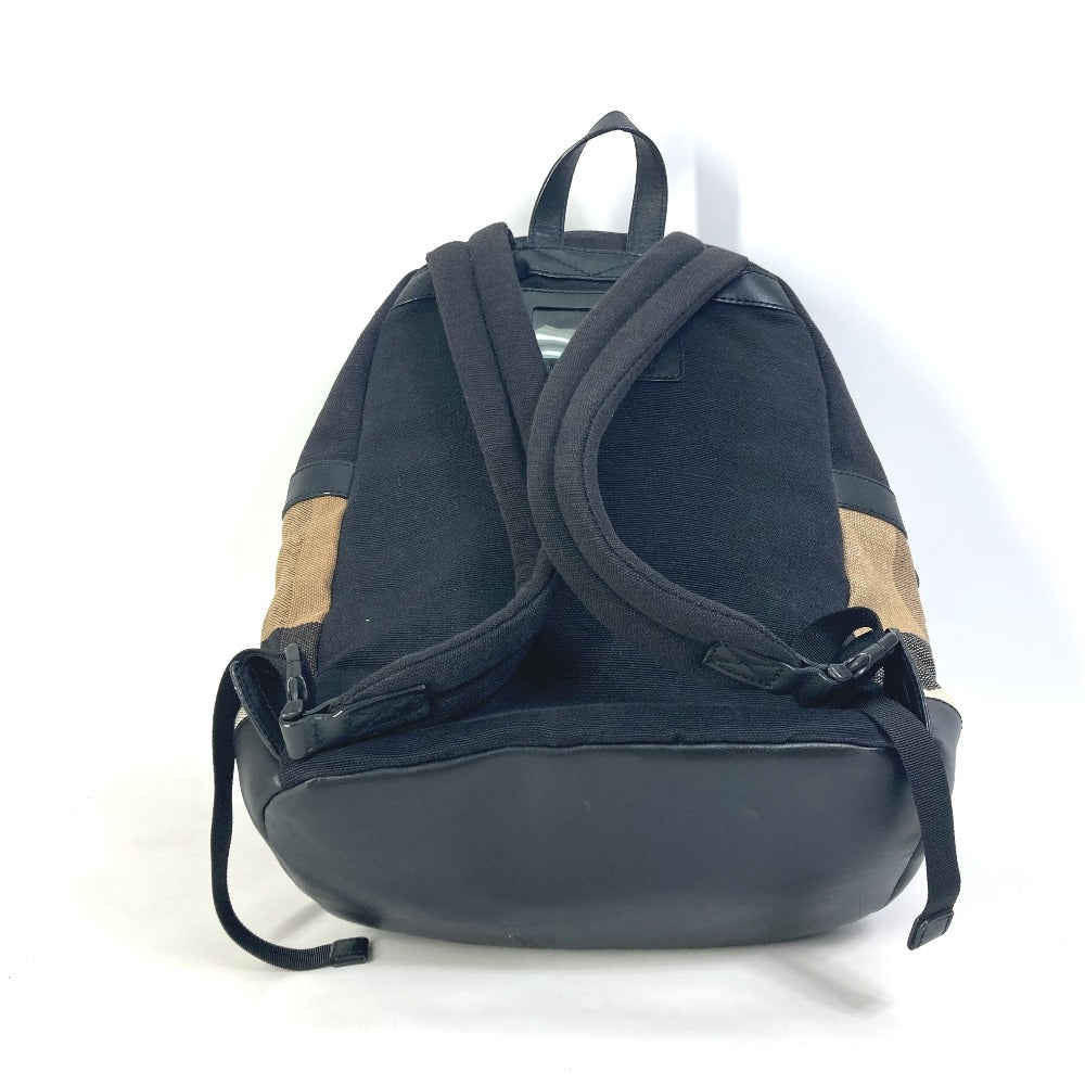 BURBERRY Backpack 3958527 Canvas / leather beige Backpack Mega Check Pattern mens Used Authentic