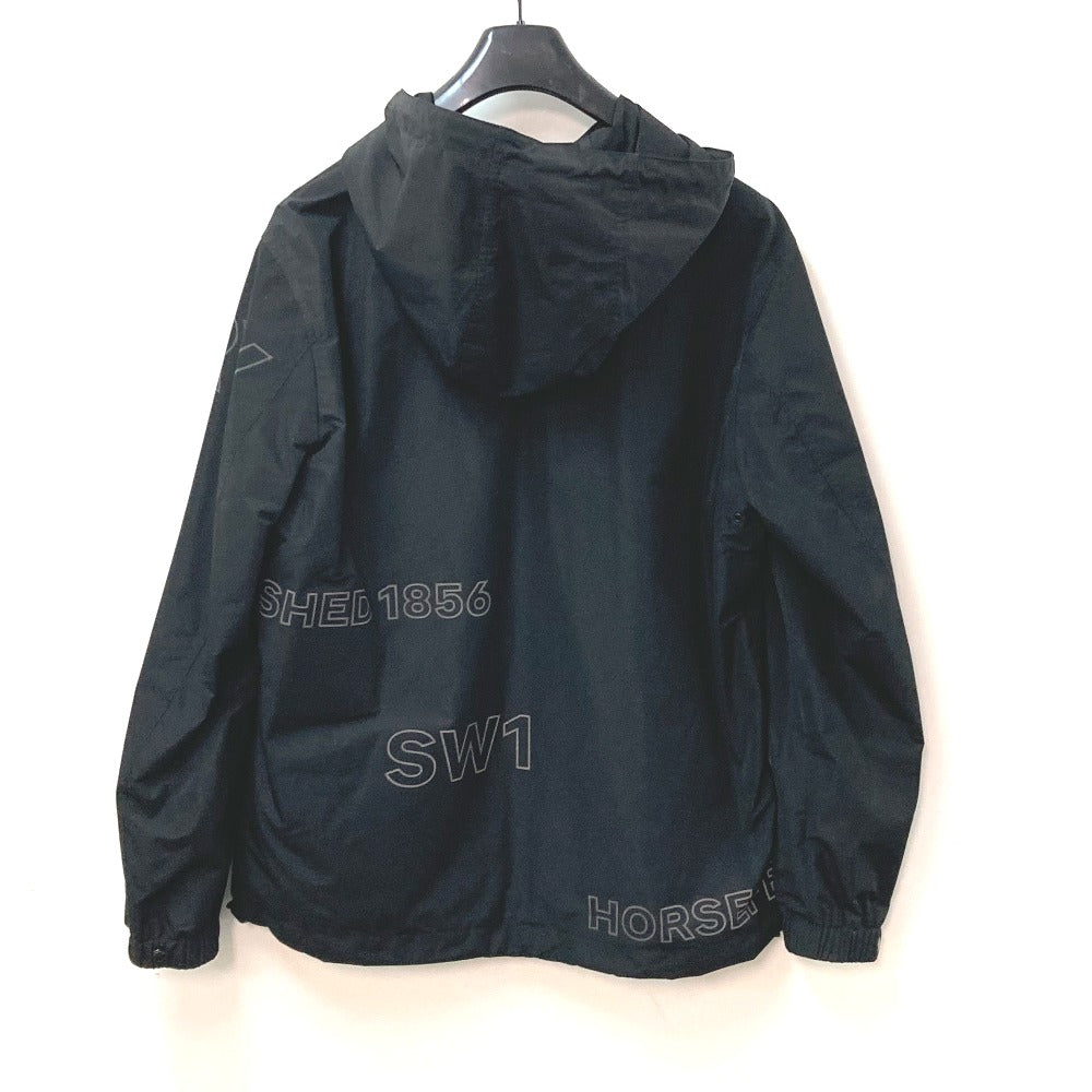 BURBERRY Jacket Nylon black Outer Apparel Long Sleeve Tops Check Inside hoodie logo mens ‚k Used Authentic