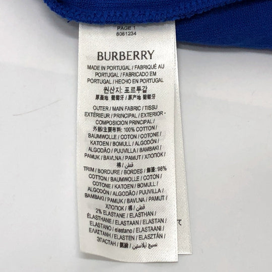 BURBERRY Short sleeve T-shirt 8081234 cotton blue Apparel Tops LIGHT BLUE mens M Used Authentic