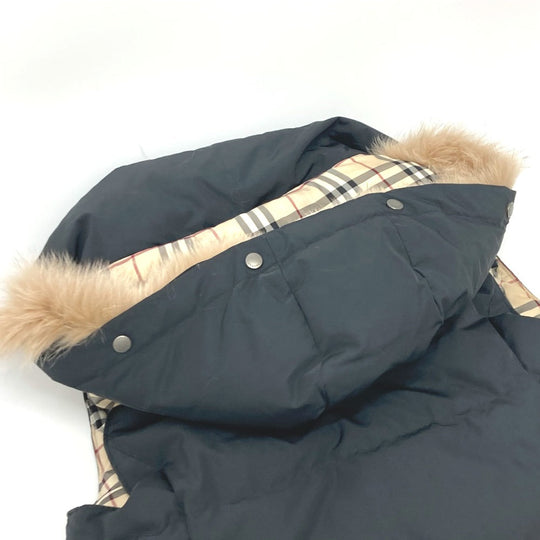 BURBERRY Down vest Nylon black London Women 40 Used Authentic