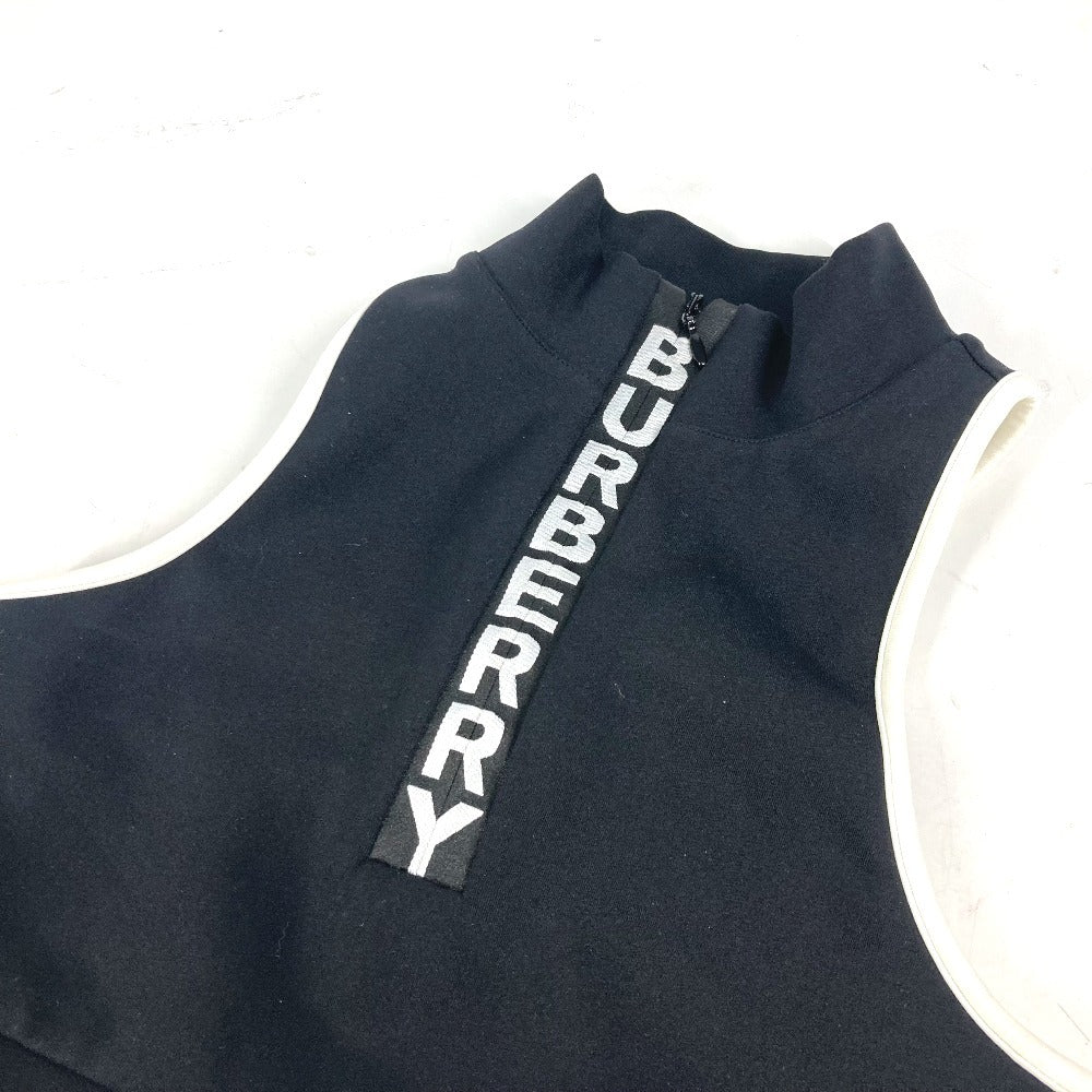 BURBERRY Tank top 8018926 polyamide black Logo Tops Women S Used Authentic