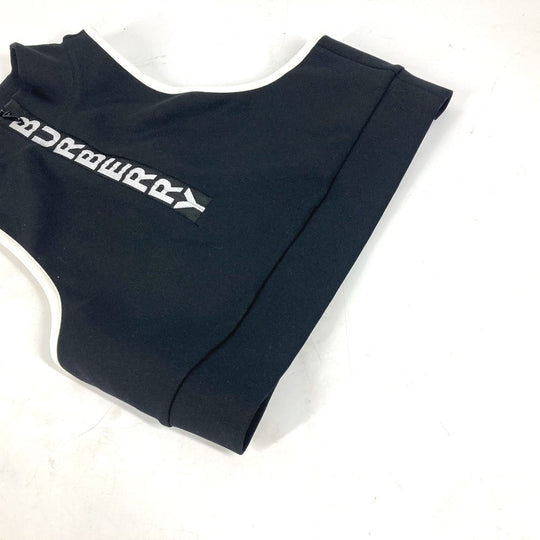 BURBERRY Tank top 8018926 polyamide black Logo Tops Women S Used Authentic