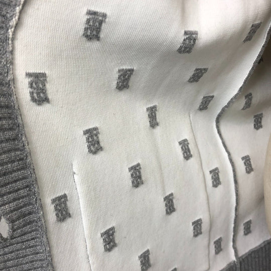 BURBERRY cardigan 8028721 wool gray TB logo all-over pattern ＳＰ