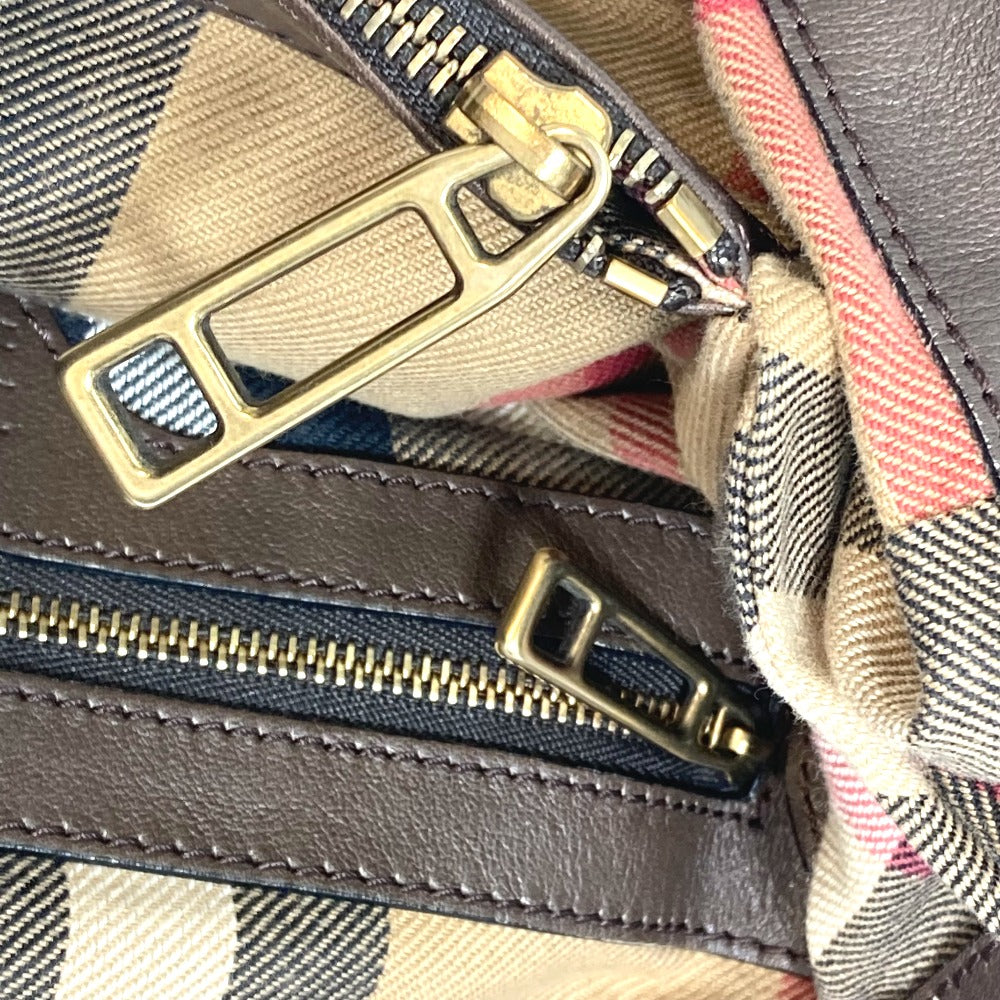 BURBERRY Tote Bag leather Brown Shoulder Gradation
