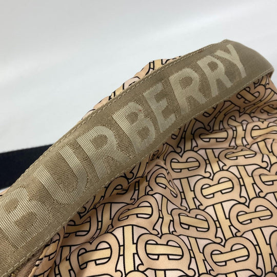 BURBERRY Sling bag Nylon beige TB monogram mens Used Authentic