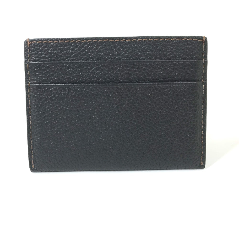 BURBERRY Card Case leather black TB Women Used Authentic