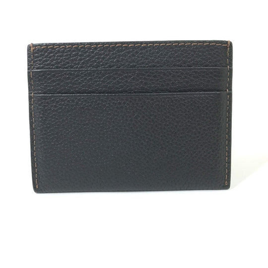 BURBERRY Card Case leather black TB Women Used Authentic