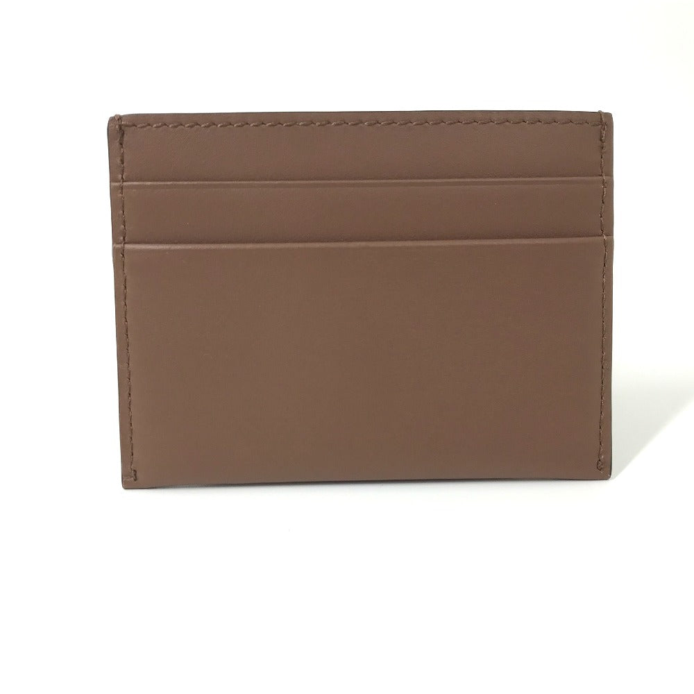 BURBERRY Card Case leather Brown logo Women Used Authentic